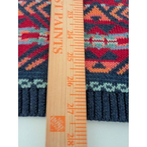 Chaps Southwestern Open Sweater Vest Womens Size Large Blue Western Sleeveless - Picture 9 of 9